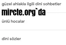 Sohbet dinlemek istiyorum
