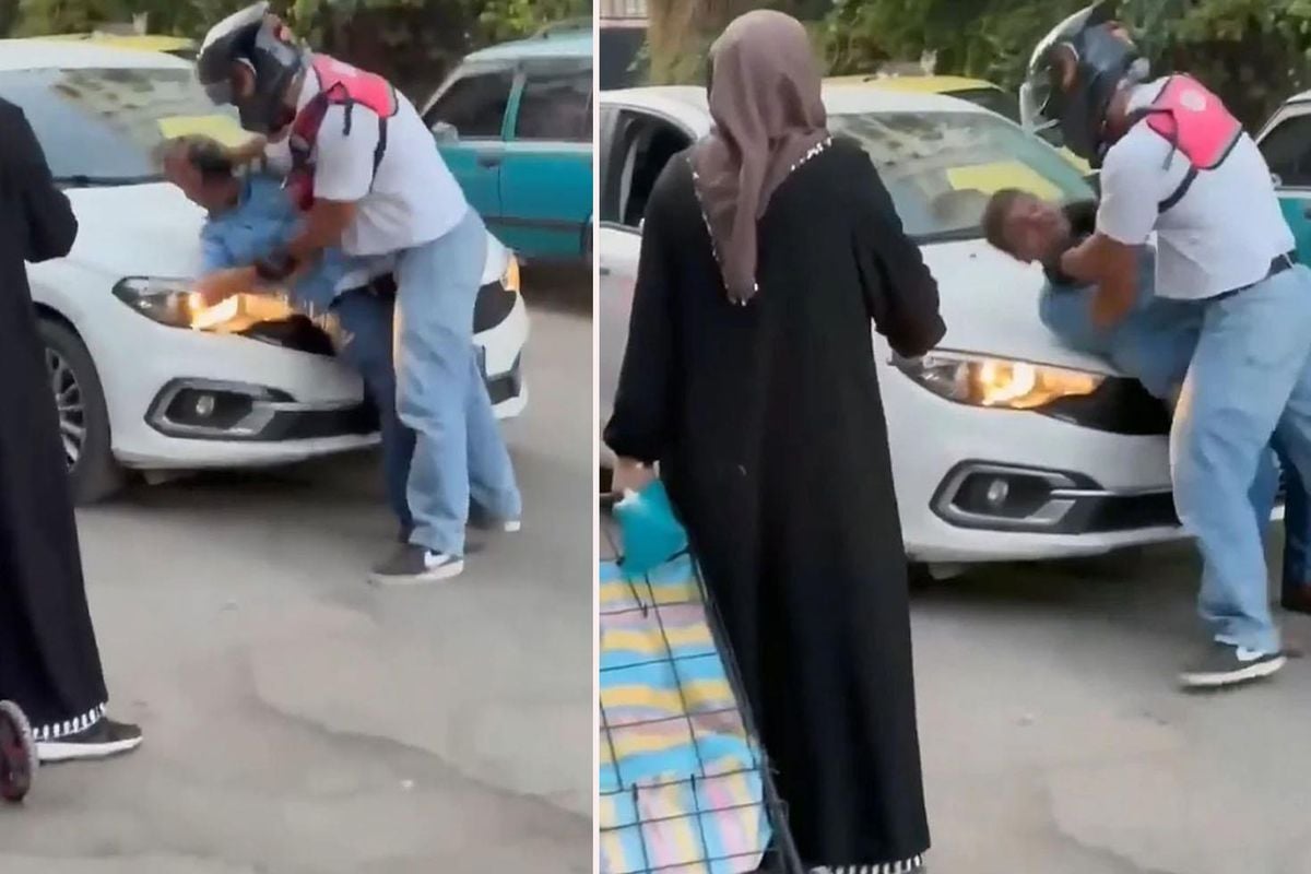 Bu neyin öfkesi? Yol verme tartışmasında motokuryenin gözü döndü